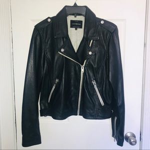 Lucky Brand Leather Moto Jacket